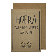 Afbeelding in Gallery-weergave laden, Hoera twee mini versies van jullie