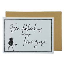 Afbeelding in Gallery-weergave laden, Een dikke kus voor mij lieve zus!
