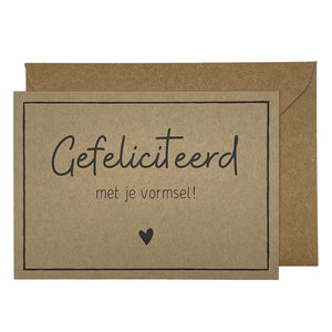 Gefeliciteerd met je vormsel!