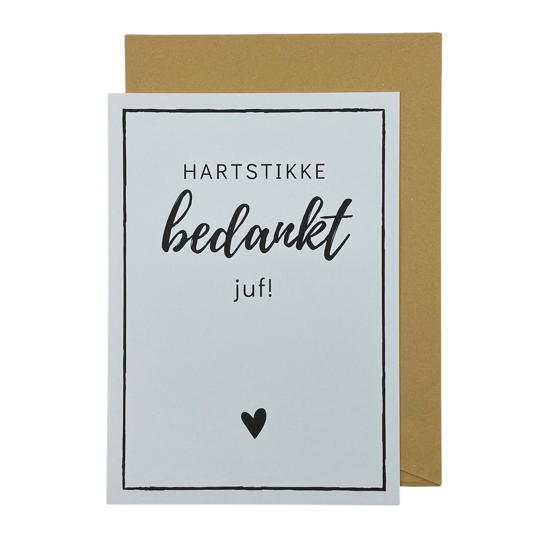 Hartstikke bedankt juf!