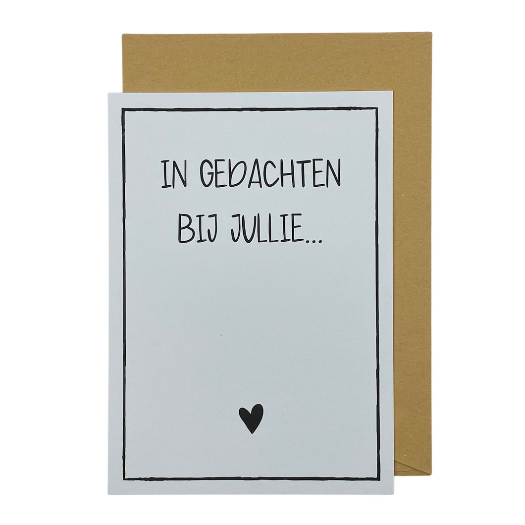 In gedachte bij jullie
