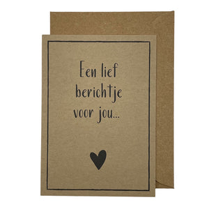Een lief berichtje voor jou...