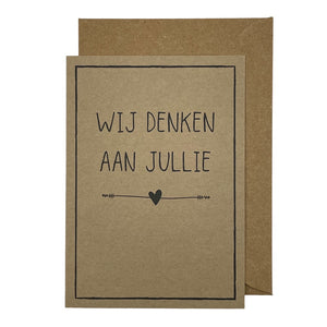 Wij denken aan jullie